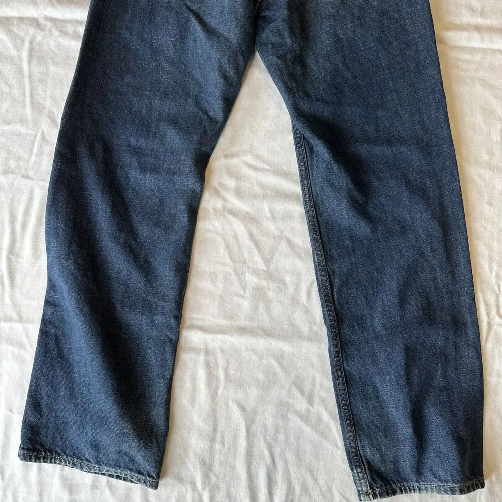 Old Navy Loose Straight Leg Jeans Boys‎ Size 14 Reg Blue Denim Adjustable Waist